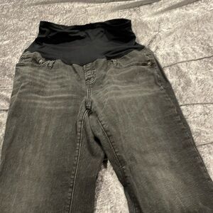 GAP Maternity Washed Black Straight Leg Jeans